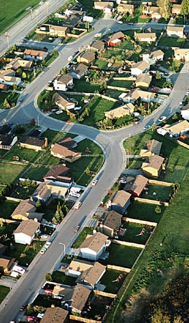 An aerial view of Marietta, GA, one of the countless American towns ravaged by suburban decay.